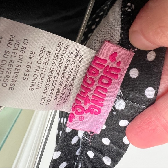 Young Hearts 24M Black and White Polka Dot Stretch Leggings Pants - Picture 4 of 4